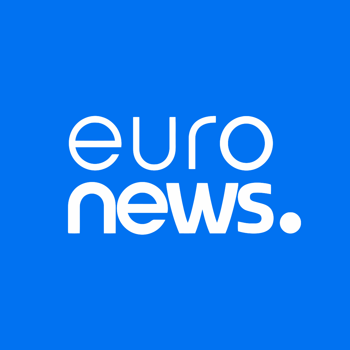 Euro News logo with white text on a blue background.