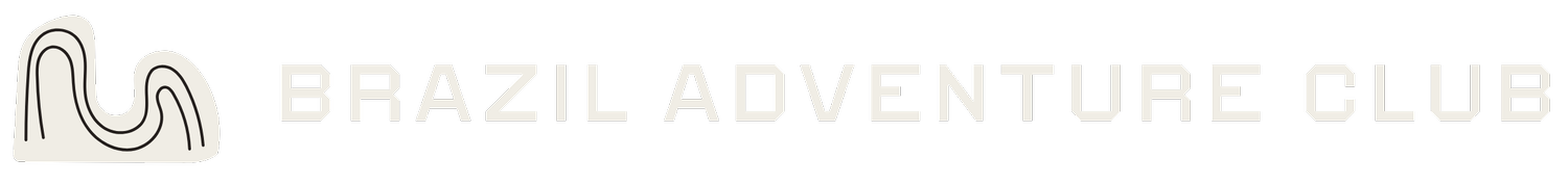 Logo of Brazil Adventure Club with stylized winding path or river icon. Hyperlocal World of Travel.