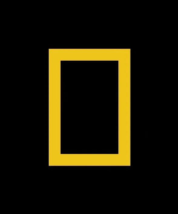 A black background with a yellow rectangular outline in the center, resembling a camera viewfinder.