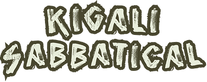 Text that reads 'Kigali Sabbatical' with a black background